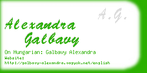 alexandra galbavy business card